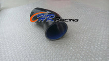 Load image into Gallery viewer, Silicone 45 Degree Reducer Elbow Joiner Hose pipe 64mm-70mm 2.5" 2.75" BLACK
