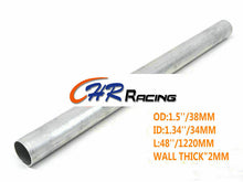 Load image into Gallery viewer, 1.5" ODx1.34"IDx48"L ALUMINUM TUBE TURBO PIPE HOSE STRAIGHT ROUND 38x34x1200MM