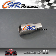 Load image into Gallery viewer, NEW 2" inlet Stainless rectangle angle cut outlet rolled Exhaust Tip 7" long
