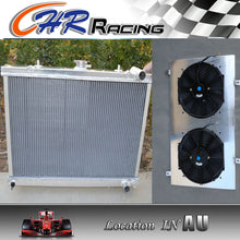 Load image into Gallery viewer, 52MM Aluminum Radiator + Shroud + 2 pcs Fans for Skyline R32 GTST RB20DET Manual