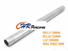 Load image into Gallery viewer, 300mm ALUMINUM TUBE TURBO PIPE STRAIGHT ROUND 1.5" ODx1.34"IDx12"L 38x34x300MM