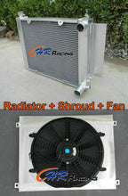 Load image into Gallery viewer, 3 ROW Aluminium radiator+ Shroud+ Fan for Mazda RX2 RX3 RX4 RX5 with heater pipe