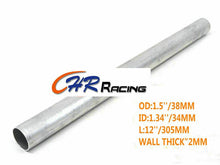 Load image into Gallery viewer, 300mm ALUMINUM TUBE TURBO PIPE STRAIGHT ROUND 1.5" ODx1.34"IDx12"L 38x34x300MM