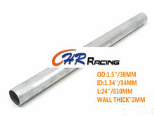Load image into Gallery viewer, 24"Inch 38x34x600MM 6061 T6 Aluminum pipe straight round tube OD1.5"x1.34"ID