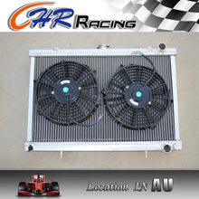 Load image into Gallery viewer, FOR NISSAN SKYLINE S13 CA18 R32 RB20 aluminum RADIATOR +2*10" fan