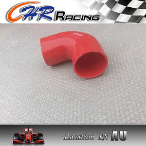 RED Silicone 90 Degree Elbow Connector Joiner Turbo Hose 70mm 2.75" 2-3/4"