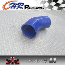 Load image into Gallery viewer, Silicone Joiner Elbow Radiator Hose 45 Degree Bend 64mm 2.5&quot; inch blue
