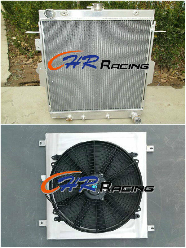 Aluminum Radiator&Shroud&Fan for LAND CRUISER HZJ70/HZJ73/HZJ77 1HZ 4.2L L6