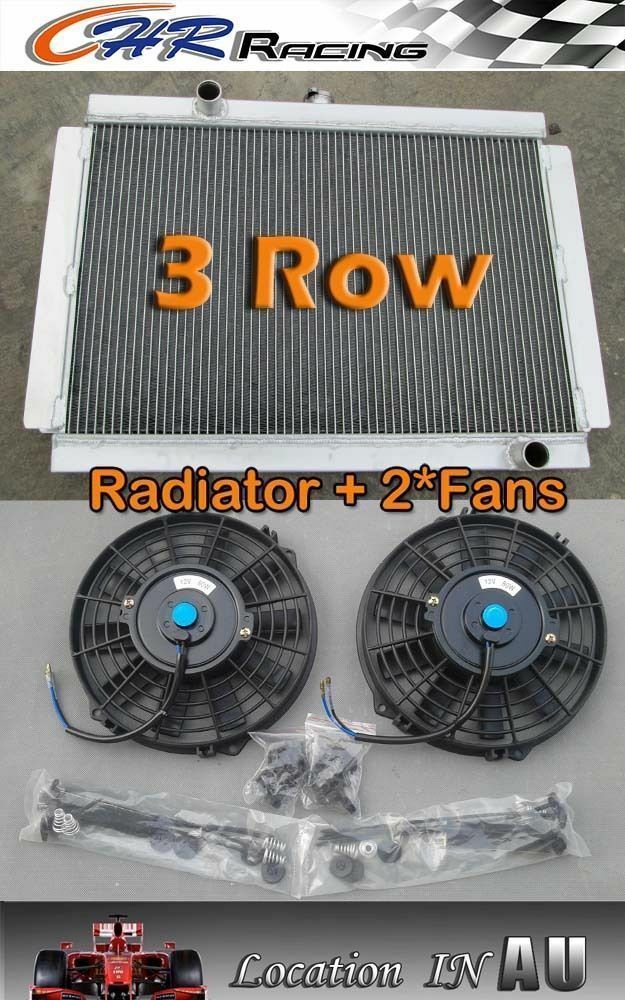 3ROW 1975-1983 Nissan Datsun Fairlady Z 280Z 280ZX Aluminum Radiator 2.8L+2XFANS