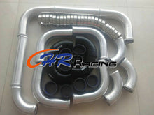 Load image into Gallery viewer, 2&quot; 51mm Aluminum Universal Intercooler Turbo Piping + Black hose + T-Clamp kits
