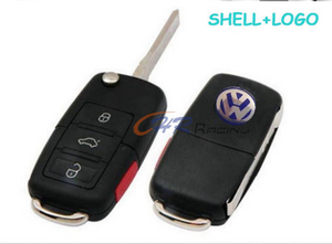 3+1 Remote Key Case Shell VW BEETLE JETTA PASSAT GOLF Rabbit MK4 MK5 R32 GTI NEW