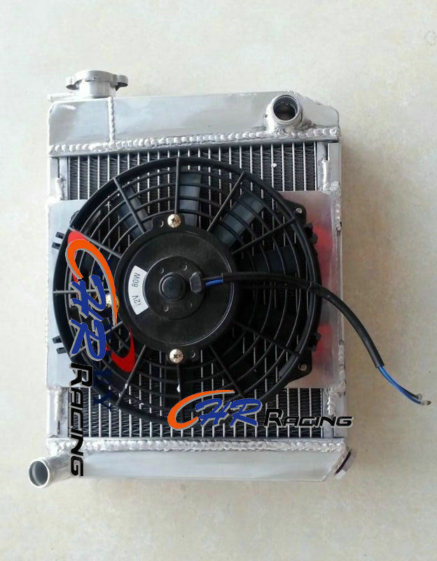 50mm Aluminum Radiator & Shroud & Fan for AUSTIN ROVER MINI 1275 GT 1959-1997 MT