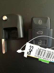 Remote Key Case Shell VW BEETLE JETTA PASSAT GOLF Rabbit MK4 MK5 R32 GTI