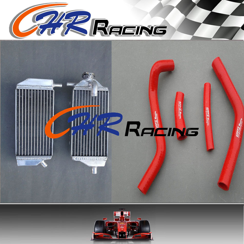 L&R ALUMINUM RADIATOR YAMAHA YZ450F YZF450 YZ 450F 2014 2015 14 15 and red hoses