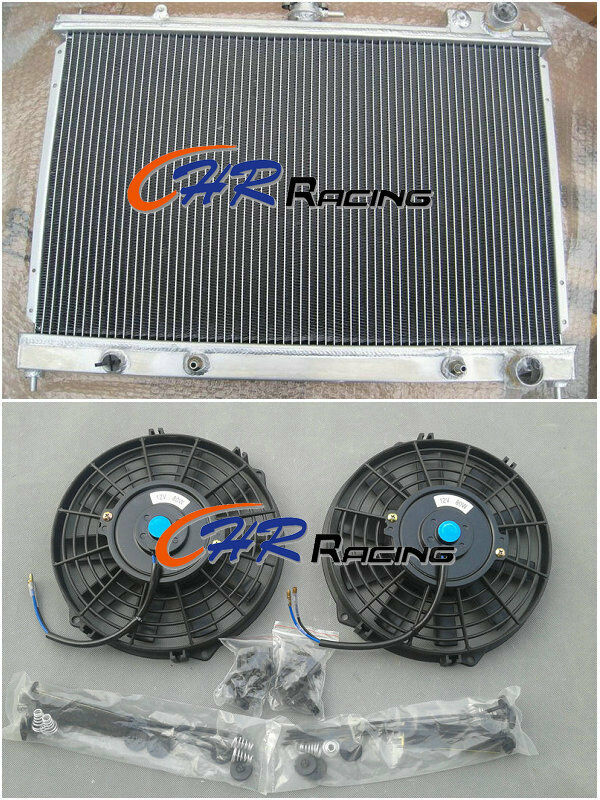 Aluminum Radiator for Nissan Pintara Skyline R31 AT/MT + FANS