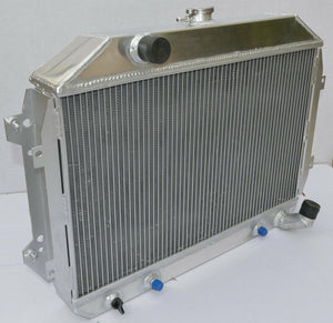 Aluminum Radiator for Nissan Datsun 240Z/260Z L24/L26 AT/MT and 2* Fans