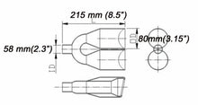 Load image into Gallery viewer, 2.3&quot; inlet Stainless double round outlet slanted rolled Exhaust Tip 8.5&quot; long
