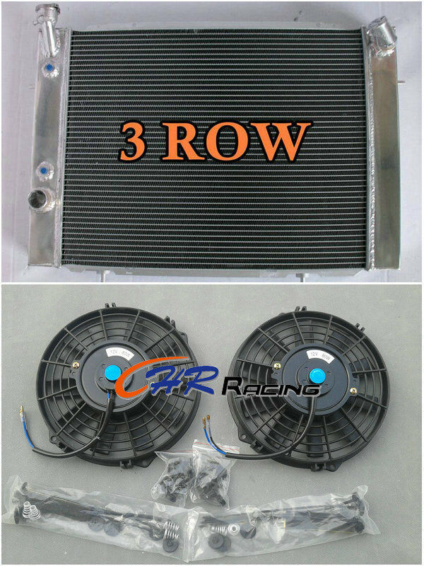 3CORE Aluminum Radiator for HOLDEN COMMODORE VB VC VH VK V8 AT/MT+TWO FANS