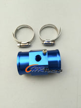 Load image into Gallery viewer, 30MM 1.2&quot; Aluminum Water Temperature Gauge Temp Sensor Adaptor + 2*Clamps BLUE
