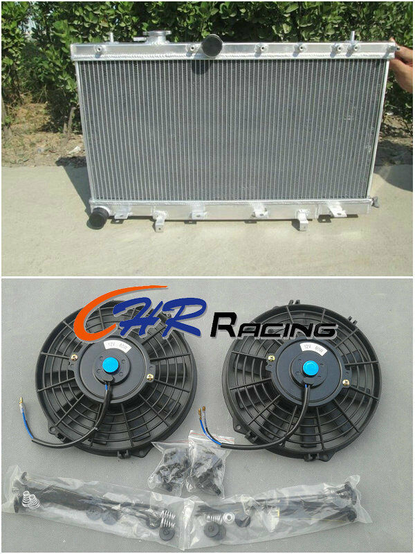 For Subaru Impreza WRX STI GG GD 1.6L/2.0L/2.5L 2002-2007 Aluminum Radiator&FANS