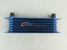 Load image into Gallery viewer, Universal 7 Row AN10 Engine Transmission 262mm Oil Cooler Trust Style Blue
