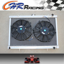 Load image into Gallery viewer, FOR NISSAN SKYLINE S13 CA18 R32 RB20 aluminum RADIATOR +2*10&quot; fan
