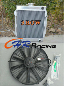 3 Rows Aluminum Radiator + 12" Fan for DATSUN 1200 Manual