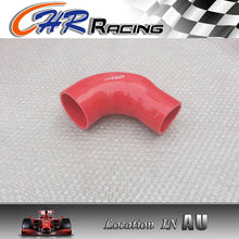 Load image into Gallery viewer, Silicone 90 degree Elbow Reducer 64mm&gt;76mm / 2.5&quot;&gt;3&quot; RED
