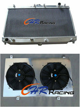 Load image into Gallery viewer, FOR MAZDA MIATA MX5 ALUMINUM RADIATOR &amp; FAN SHROUD &amp; FANS 1999-2005 00 01 02 03
