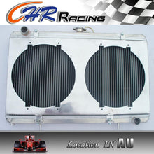 Load image into Gallery viewer, For 52mm Nissan Silvia S14 S15 SR20DET Aluminum Radiator+Fan Shroud with 12&quot;Fans
