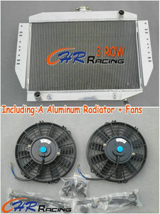 3 Rows ALUMINUM RADIATOR for JEEP CHEROKEE WAGONEER J-SERIES 1972-1979 + 2 FANS