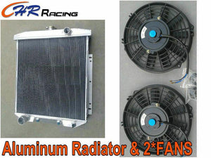 3ROW ALUMINUM RADIATOR &FAN 54 55 56 FORD FAIRLANE CAR SEDAN WAGON MAINLINE