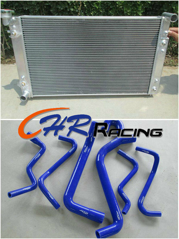 Aluminum Radiator Holden Commodore VT VX 3.8L V6 Petrol 97-02 AT/MT+BLUE HOSE