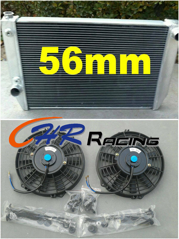 Aluminum Radiator for FORD Falcon XC XD XE XF V8 or 6 cylinder AT/MT + 2 X FANS