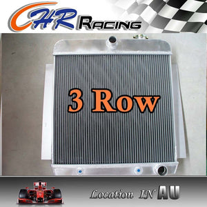 3 ROW for 1955-1959 CHEVY PICKUP TRUCK Aluminum Radiator 1956 1957 1958 +16''FAN