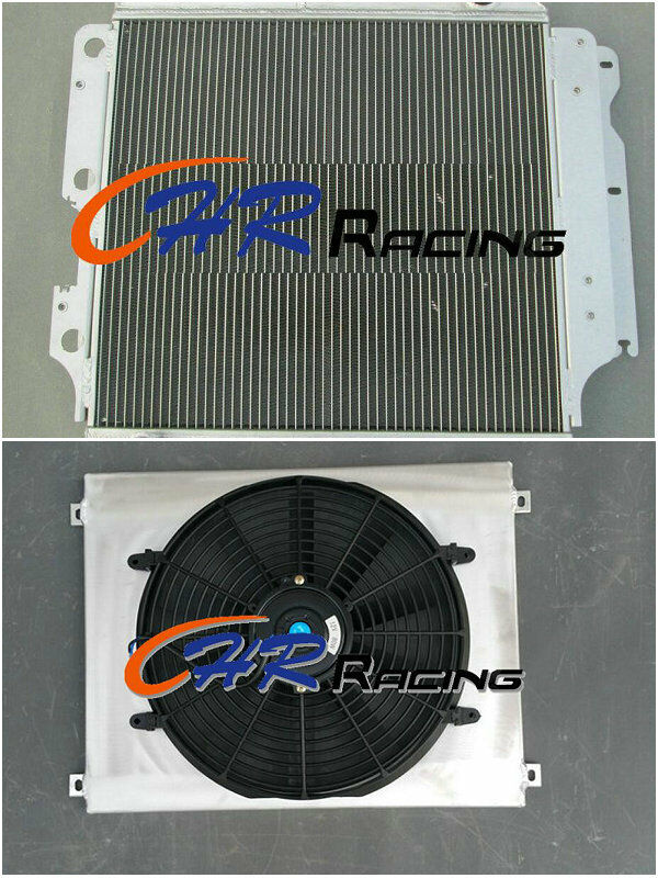 3 row aluminum radiator & shroud & fan for Jeep Wrangler YJ/TJ/LJ RHD 1987-2006