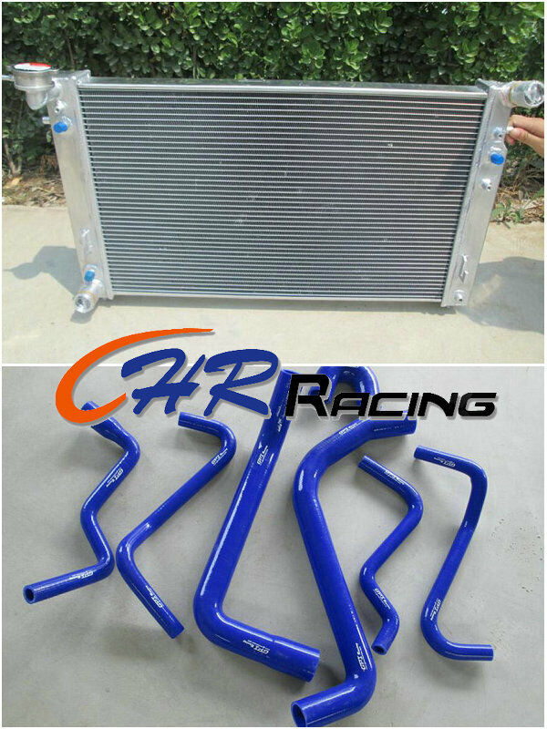 FOR 52mm HOLDEN COMMODORE VT VX V6 3.8L PETROL 97-02 Aluminum Radiator+BLUE HOSE