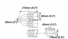 Load image into Gallery viewer, 2&quot; inlet Stainless double oval outlet rolled angle cut Exhaust Muffler Tip
