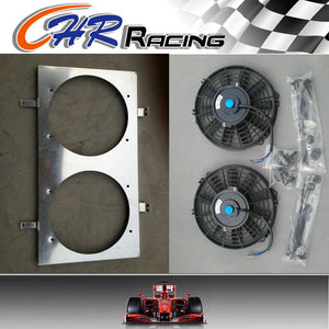 Aluminum Radiator Shroud Fan with 2*12''fan for NISSAN Silvia S13 SR20DET