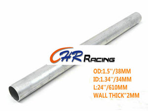 24"Inch 38x34x600MM 6061 T6 Aluminum pipe straight round tube OD1.5"x1.34"ID